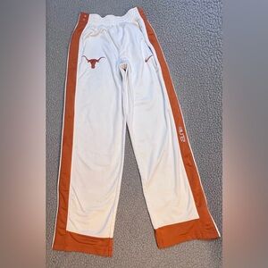 Nike Team Texas Long Horn Track Pants Mens Size Small White And Orange Vintage